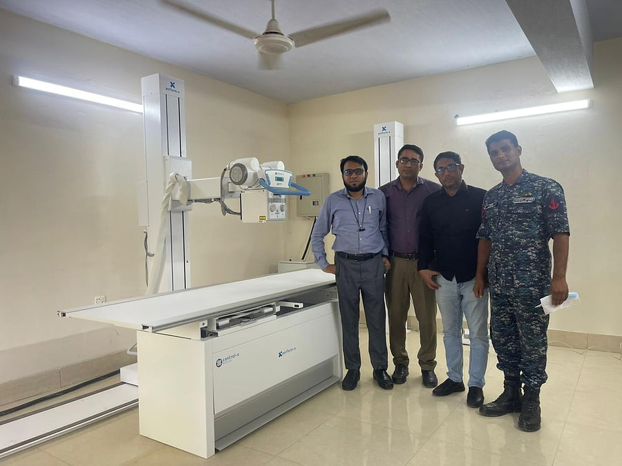 Commissioned X-ray suite at an armed forces hospital